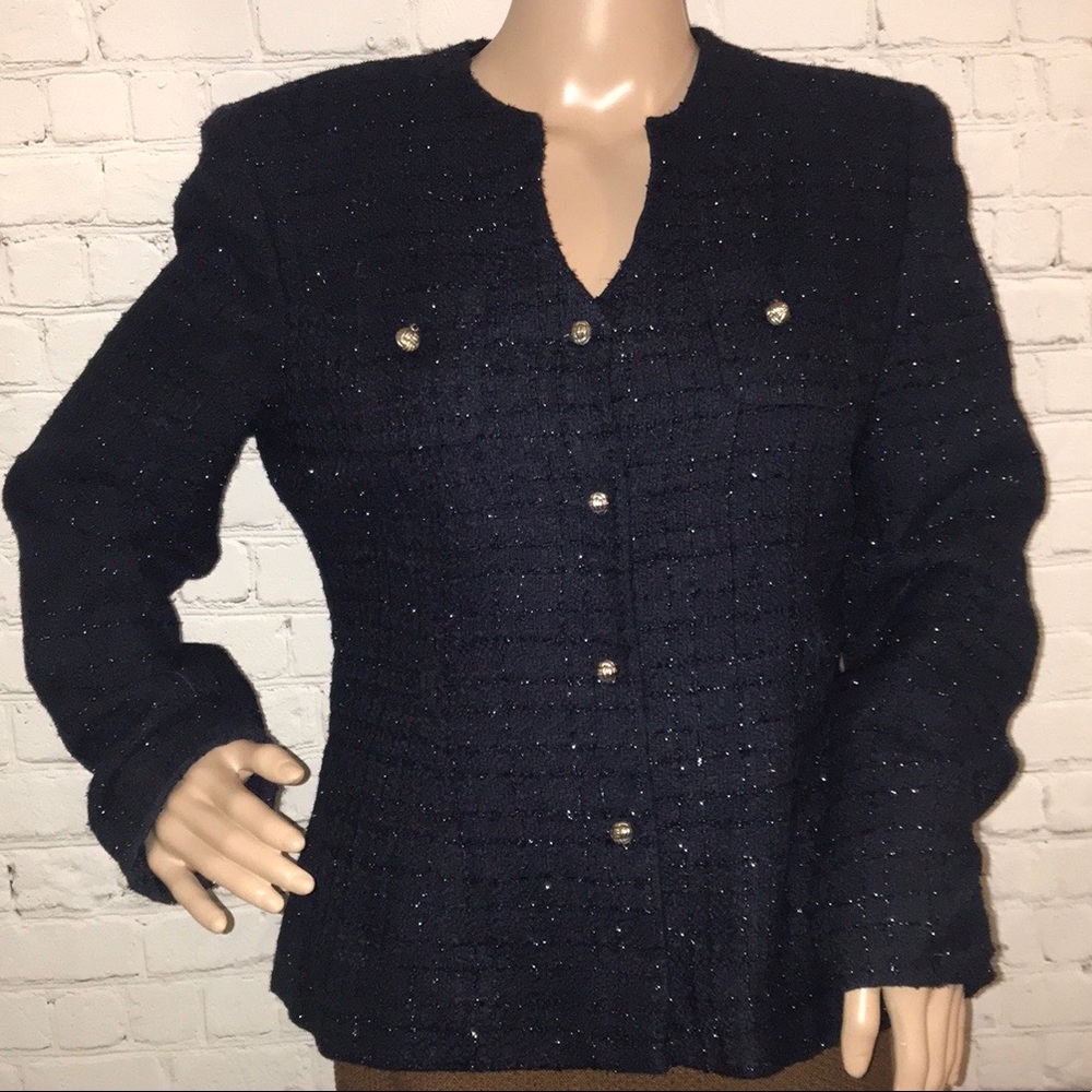 Danny & Nicole jacket navy textured 6
